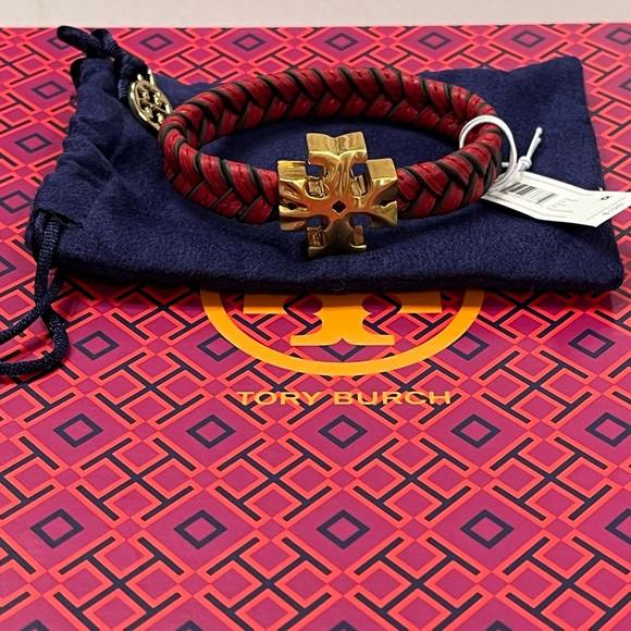 Tory Burch Roxanne Woven Leather Bracelet - Picture 3 of 9